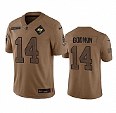 Men's Tampa Bay Buccaneers #14 Chris Godwin 2023 Brown Salute To Service Limited Jersey Dyin,baseball caps,new era cap wholesale,wholesale hats